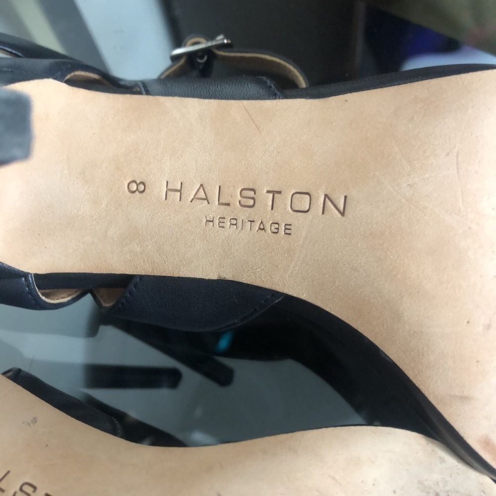 Halston heritage deep blue strappy heels size 8​ - Picture 5 of 6